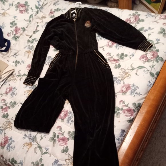 Pants - Vintage Black Jump with gold trim